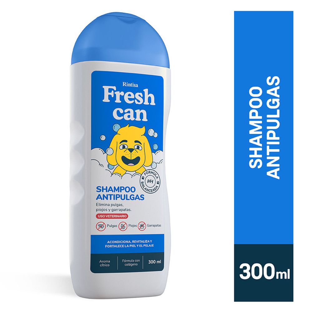 S3 Fresh Can Shampoo Adulto Antipulgas Frasco 300ml - Imagen 1