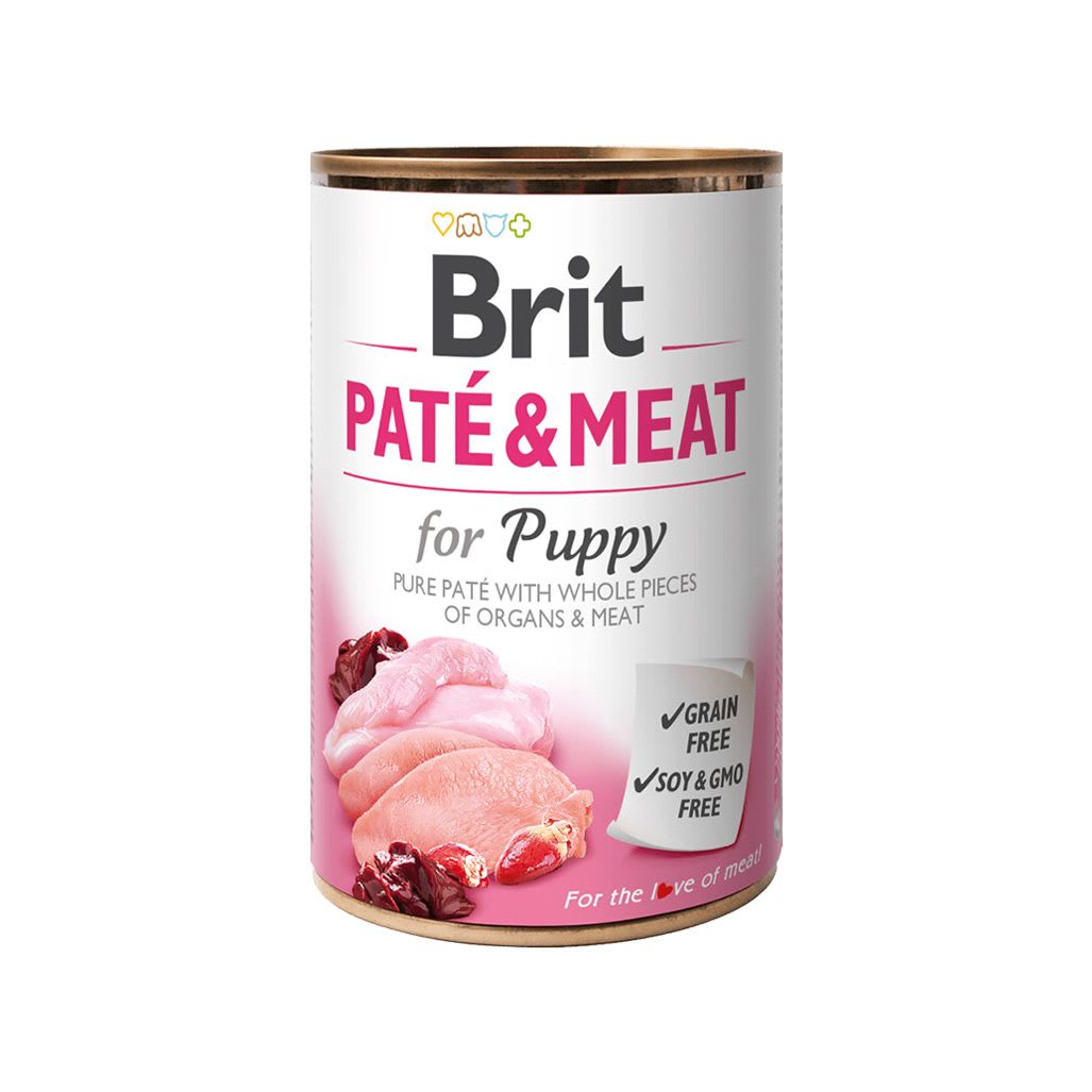 comida (118) BRIT PATE & MEAT PUPPY 400 gr - Imagen 1
