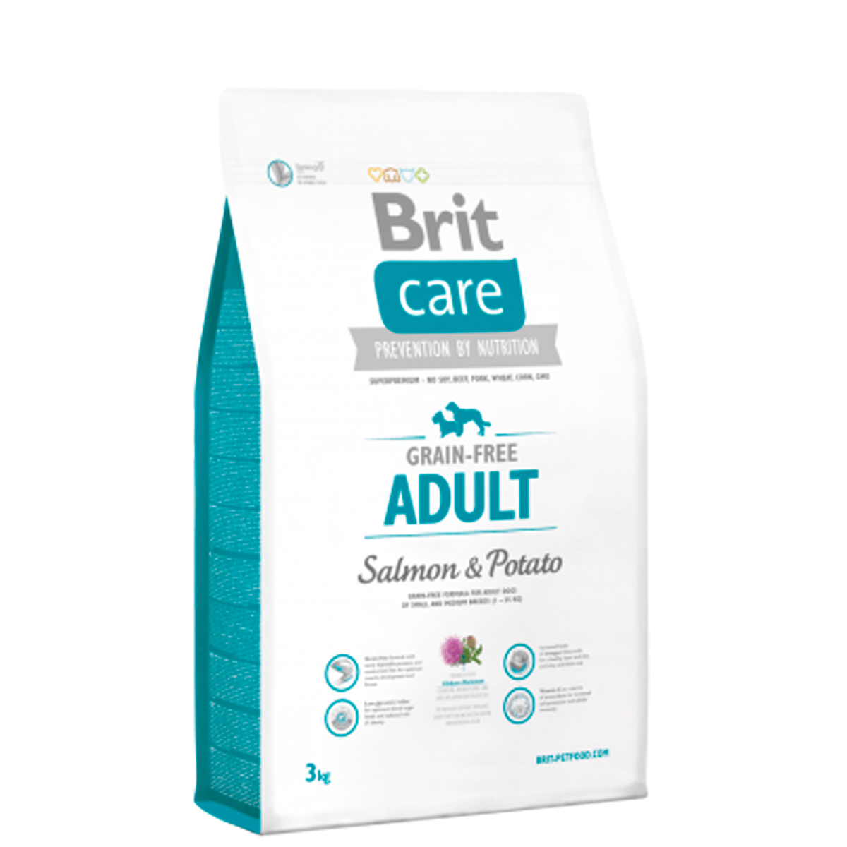 comida (22) BRIT CARE GF ADULT SALMON 3.0 kg - Imagen 1