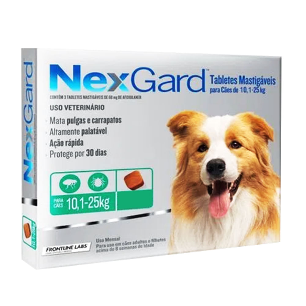 farmacia (110) NEXGARD DE 10 A 25 K. 3 TABLETAS - Imagen 1