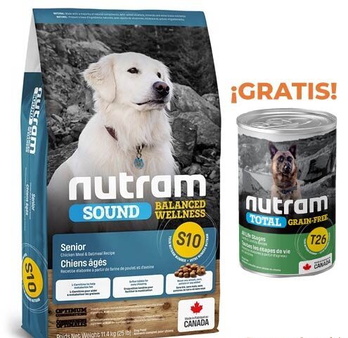 s10 Nutram S10 Senior Dog 11.4Kg - Imagen 1
