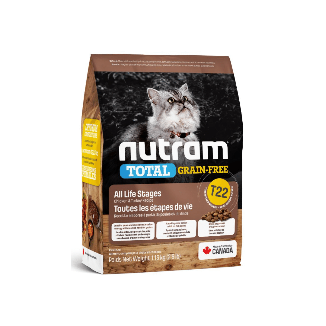 NEW T22 NUTRAM TOTAL GRAIN-FREE TURKEY CHICKEN & DUCK CAT 1.13Kg NEW T22 NUTRAM TOTAL GRAIN-FREE TURKEY CHICKEN & DUCK CAT 1.13Kg