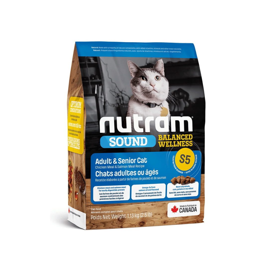 NEW S5 NUTRAM SOUND ADULT & SENIOR CAT 1.13Kg NEW S5 NUTRAM SOUND ADULT & SENIOR CAT 1.13Kg