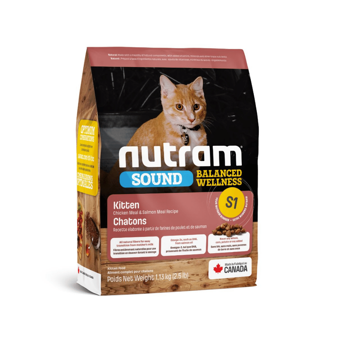 NEW S1 NUTRAM SOUND KITTEN 1.13kg NEW S1 NUTRAM SOUND KITTEN 1.13kg