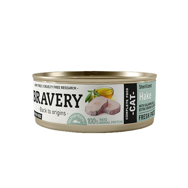 bravery-cat-lata-merluza-70-grs BRAVERY CAT LATA MERLUZA 70 GRS STERILIZED - Imagen 1