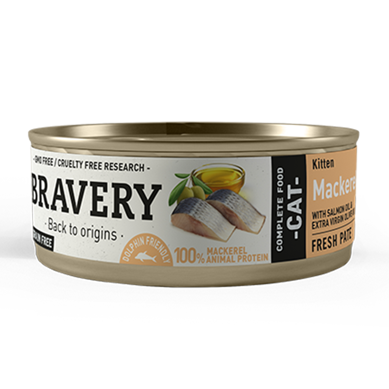 bravery kitten Bravery Lata Mackerel Kitten Cat 70gr - Imagen 1