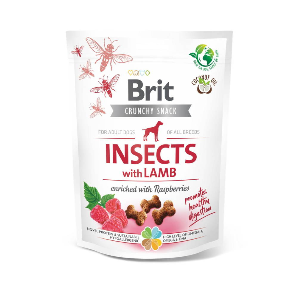Brit Crunchy Snack Insects with Lamb 200gr Brit Crunchy Snack Insects with Lamb 200gr - Imagen 1