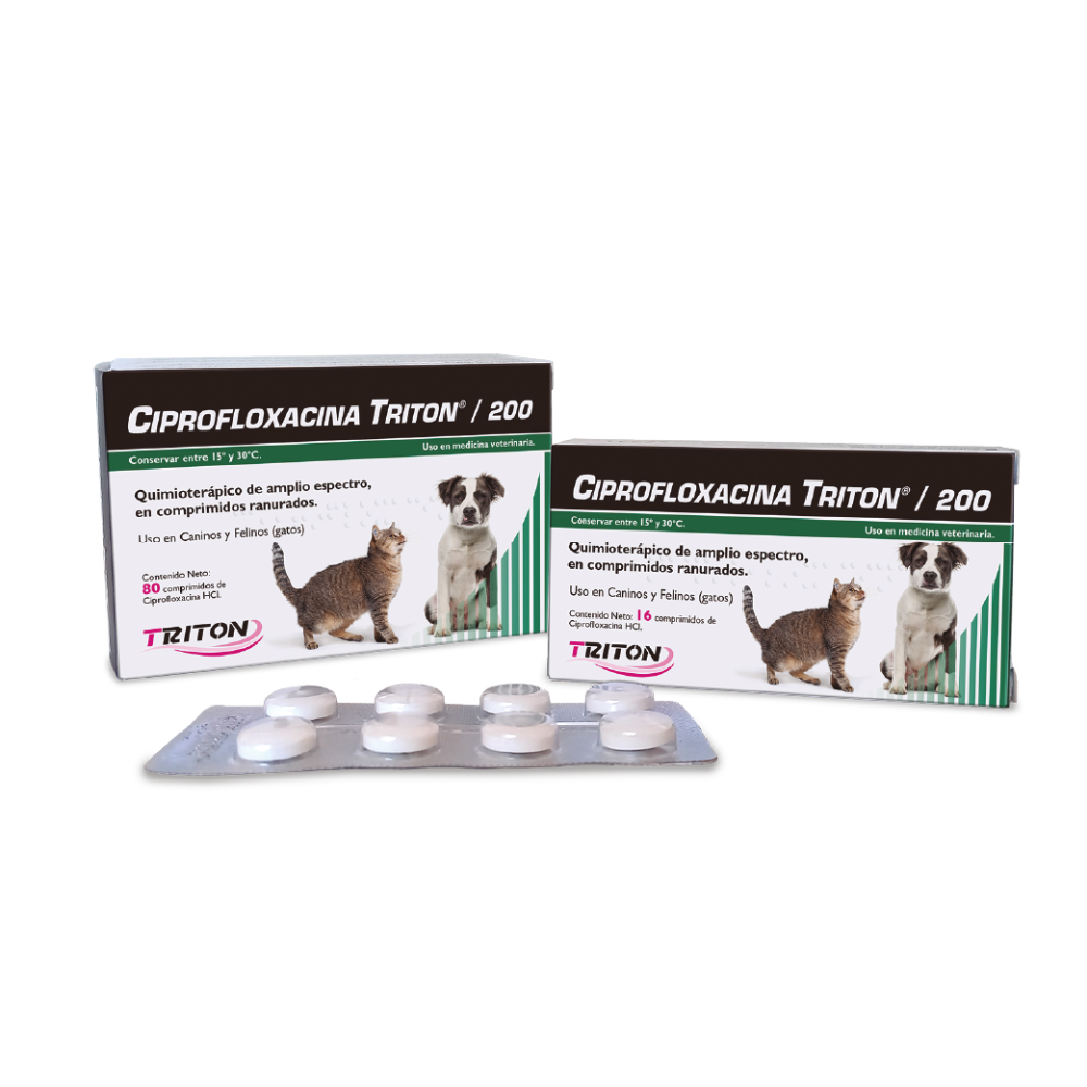 Ciprofloxacina Triton 200mg (16 pastillas) Ciprofloxacina Triton 200mg (16 pastillas) - Imagen 1